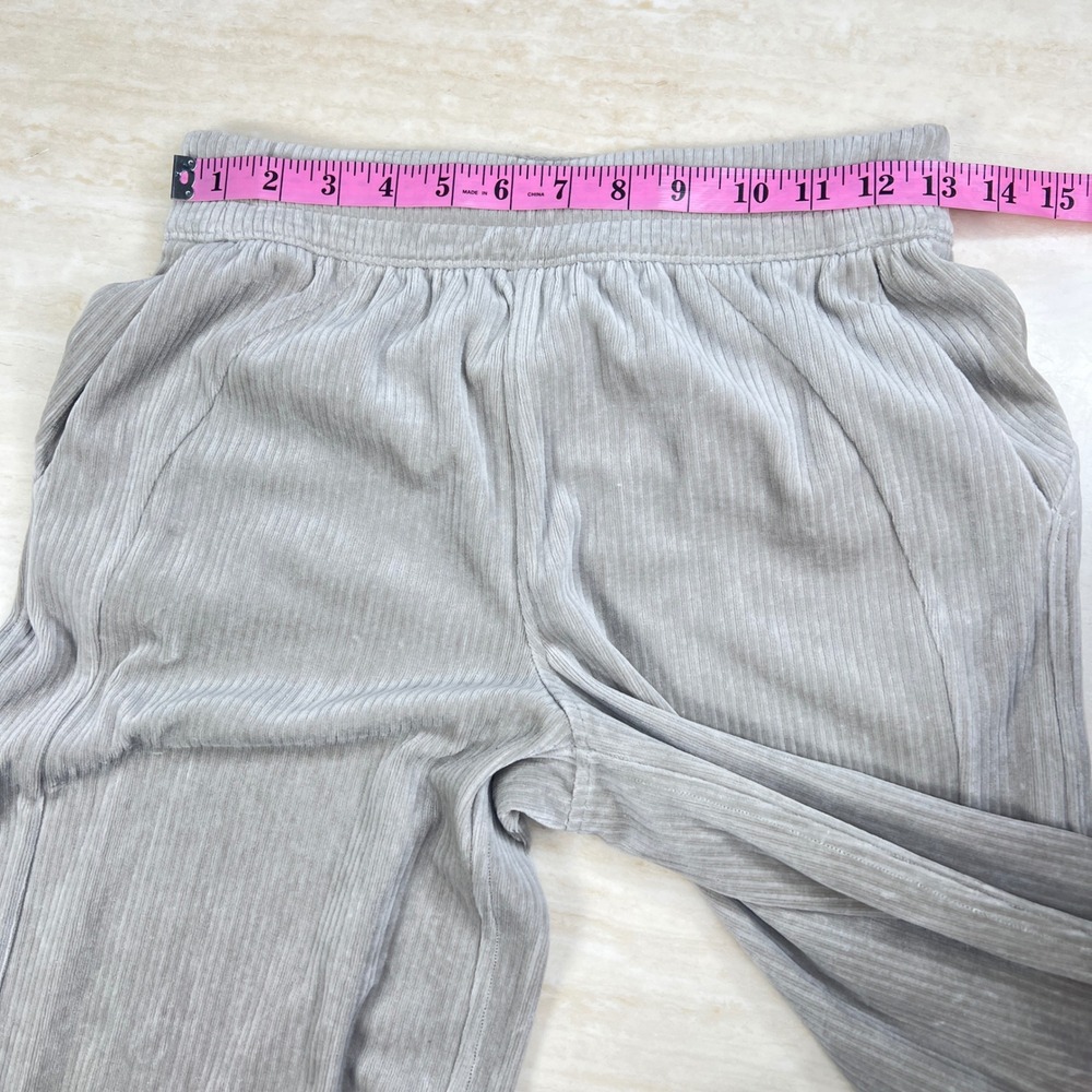 Lululemon Corduroy Wide Leg Pants Grey Beige High Rise Ribbed Trousers Size 4 - Picture 10 of 14